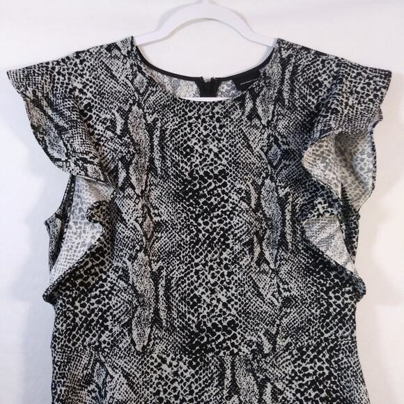 Who What Wear Black White Reptile Print Dress Size M - Picture 3 of 7